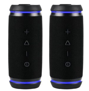 Voxicon W25 Duo – Bærbare Bluetooth-højtalere Med Stereolyd (2-pak Sort