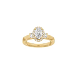 LUXURY Halo ring i 14 kt. rødguld med lab-grown diamant – 1,45 ct