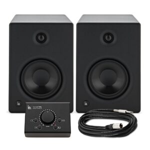 Lambden Audio LA-6X Active Studio Monitors and SoloCTRL Monitor Controller Bundle