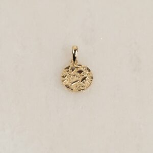RAW ROUND SOLID GOLD PENDANT - ENGRAVABLE - Vedhæng - Sisi Copenhagen