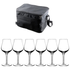 Sensorisk smagsglas 6-pak med sort transportpose