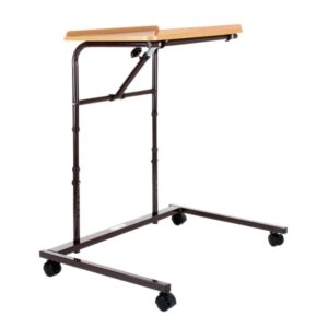 Stolebord / sengebord med hjul og bredt stel