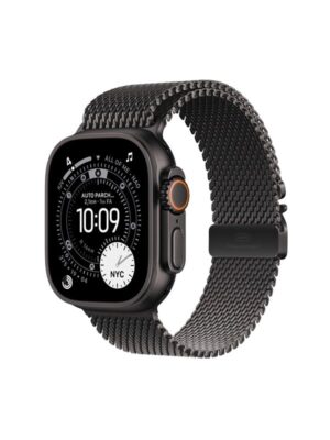 Apple Watch Ultra 3 GPS + Cellular 49mm Black Titanium Case with Black Titanium Milanese Loop - Small