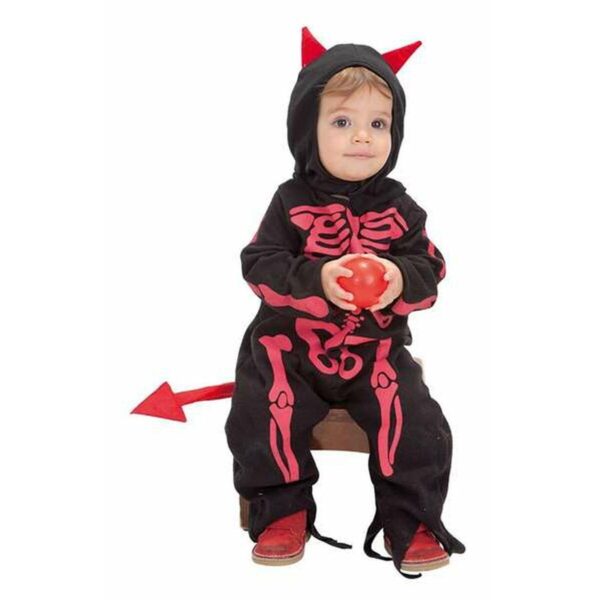 Diablo Skelet Jumpsuit - kostume til baby 0-12 måneder