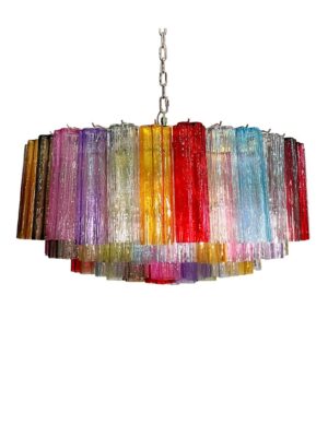 Murano lysekrone – 101 Tuber – Multi Krom patineret