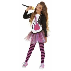 Rubies popstjerne-kostume til børn 8-10 år - sort/pink