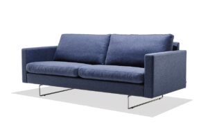 Søren Lund SL 429 2 Pers. Sofa L: 175 cm - Main Line Flax Blå/K 16 Sokkel Rustfrit Stål