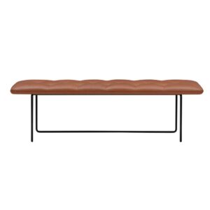 Wendelbo Tip Toe Bench Large L: 155 cm - Black Powder Coated Steel/Parma Col. Cognac