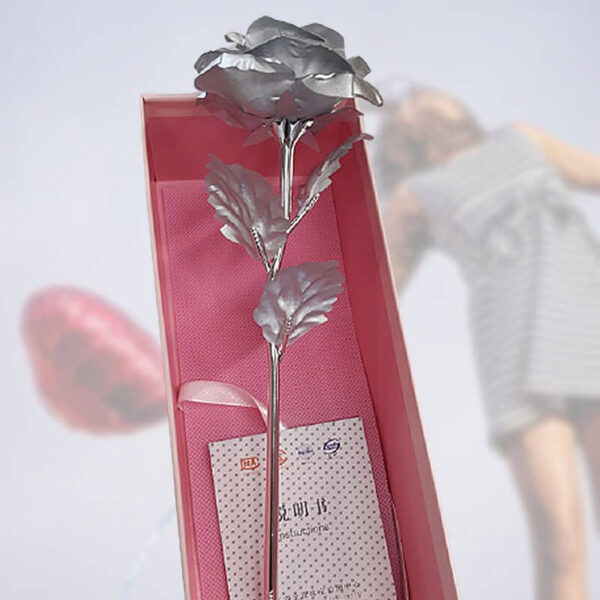 Sølv rose - Flot gaverose i sølv