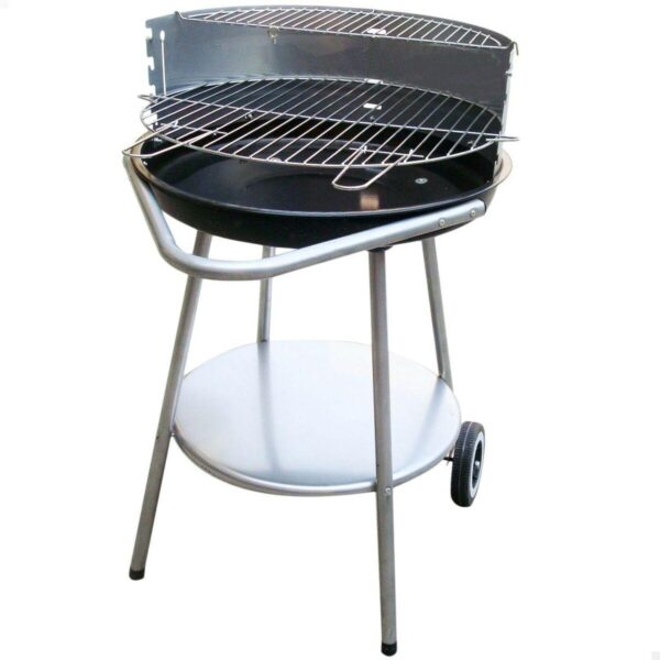 Aktive kulgrill med hjul, emaljeret metal, Ø51 cm - sort
