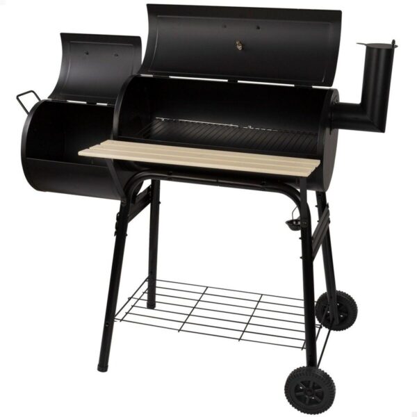 Aktive kulgrill med hjul - sort, 106 × 106 × 61 cm