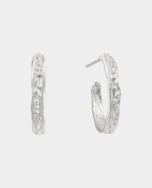 Circe - små sølvkreoler med raffineret patina