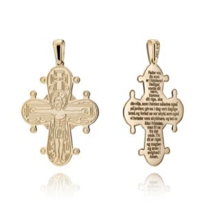 Dagmarkors i 8 karat guld - 25x21 mm - Fadervor