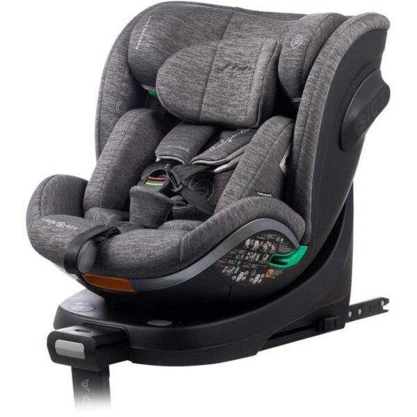 Autostol Babyauto SCUDDA Grey Dobby - grå, 0-36 kg, 360° rotation, ISOFIX
