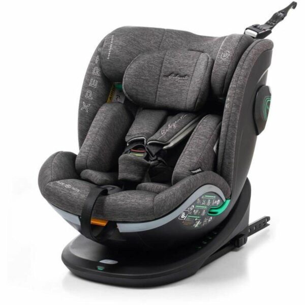 Babyauto XPERTA autostol - Grey Dobby, 0-36 kg, 360° rotation, ISOFIX