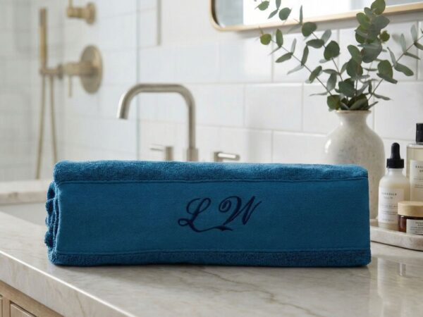 Håndklæde med Broderi - Egen Tekst (140x70 cm)