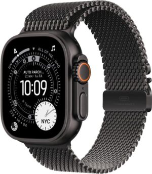 Apple Watch Ultra 3 Gps + Cellular 49mm Black Titanium Case With Black Titanium Milanese Loop - Medium