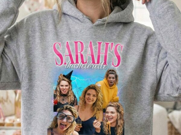 Hoodie med Fotocollage - 90'er Design