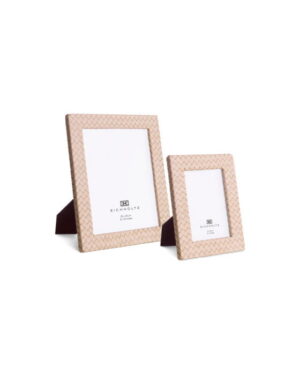 Sintra Picture Frame Tan Leather Set of 2