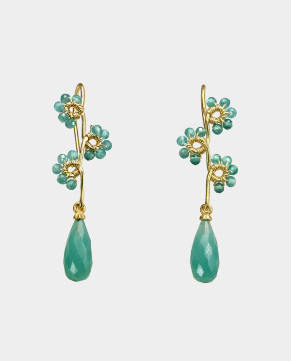 Verna - blomster vævet af blågrønne apatit