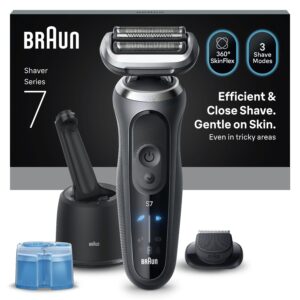 Braun - Series 7 Elektrisk Barbermaskine - SmartCare Center +1 Tilbehørsdel - 72-G7200CC - Grå