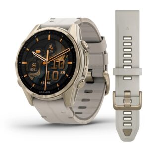 GARMIN - Fenix 8 Amoled sapphire med limestone læderrem
