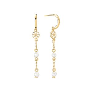 Lund Copenhagen - Margueritøreringe i forgyldt sølv m perler