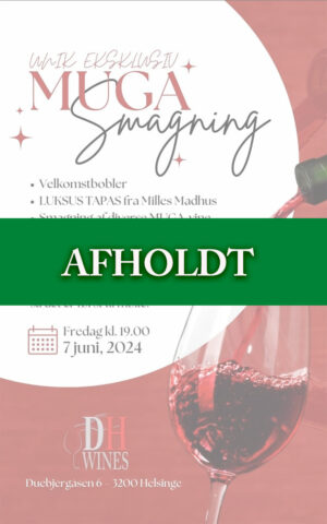 MUGA-vinsmagning 7.juni 2024 kl.19.00