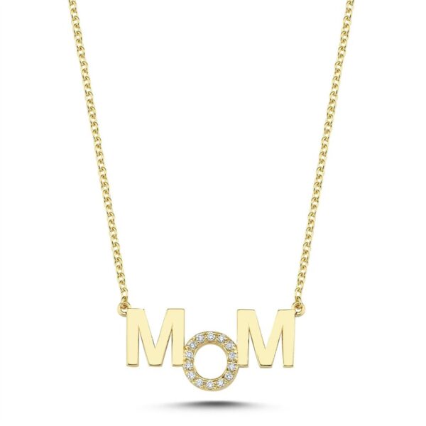 Nuran - 14 kt. Guld MOM halskæde med 0,07 ct W/Si