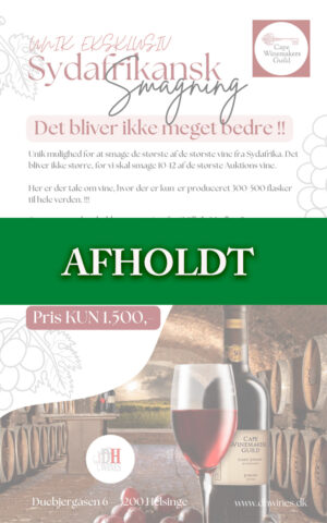 Sydafrikansk vinsmagning 28.juni 2024 kl.19.00