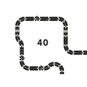 Vejens konge 40 dele - Fleksibel vejbane i rågummi