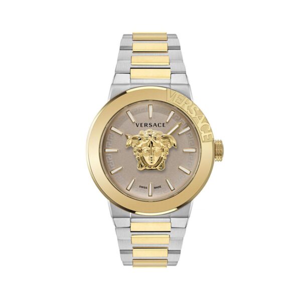 Versace VE7E00423 herreur 43 mm - rustfrit stål, beige skive